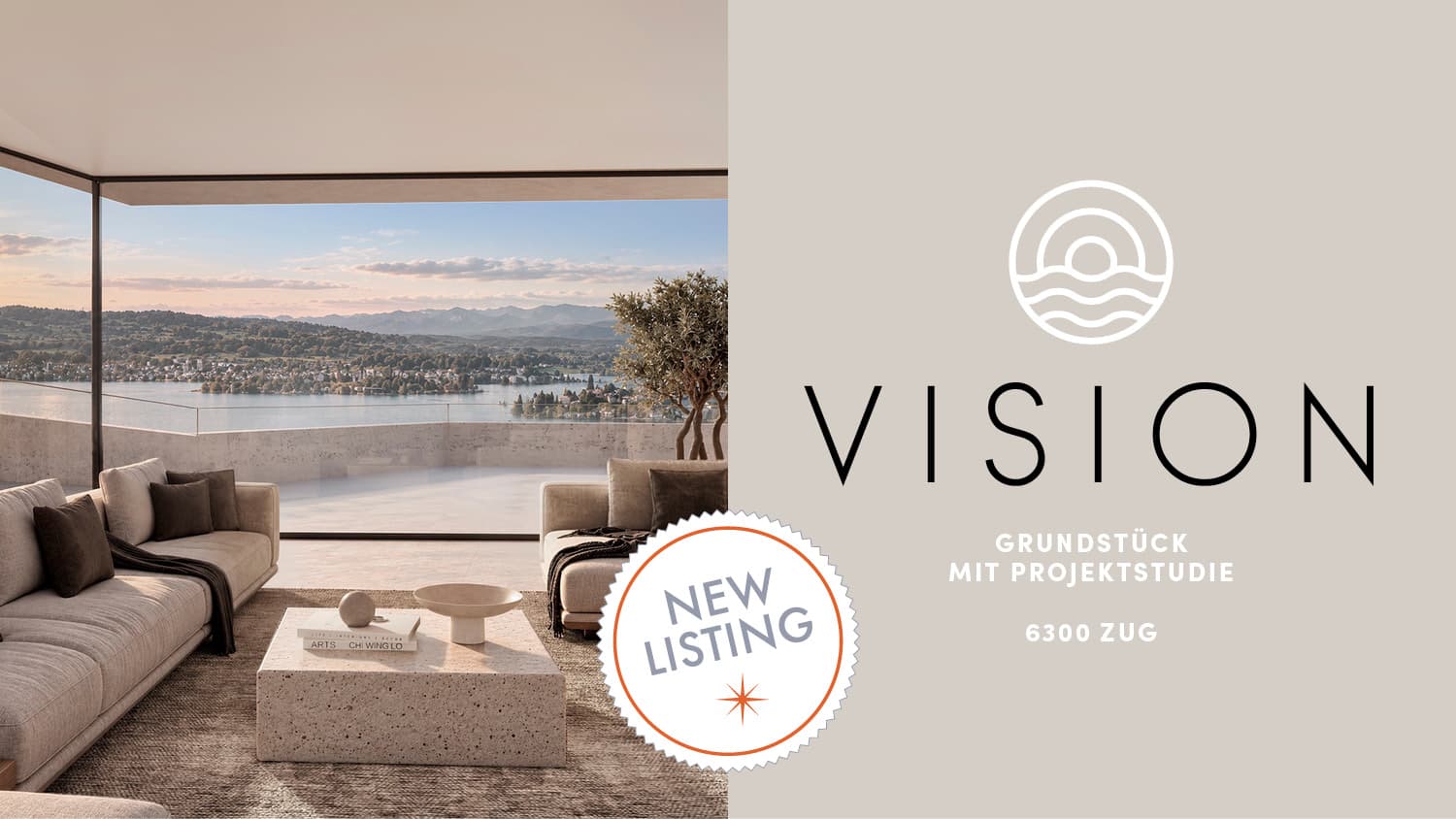Vision – Grundstück mit Projektstudie